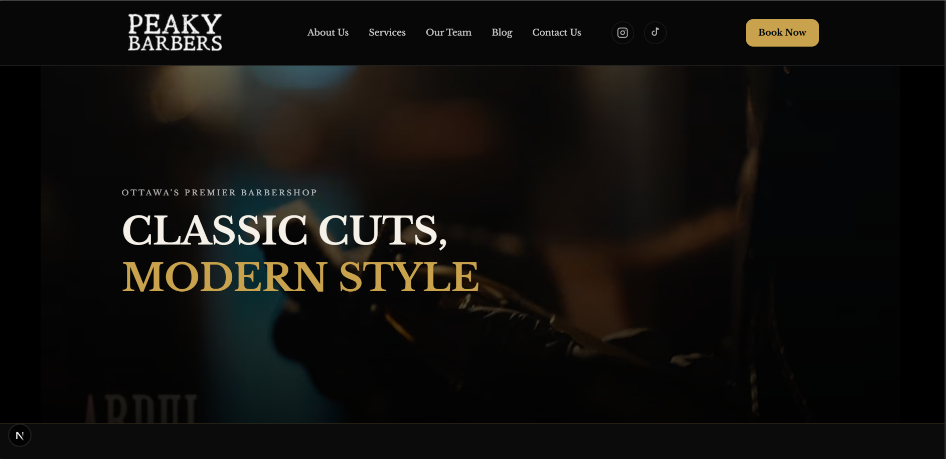 Peaky Barbers Website